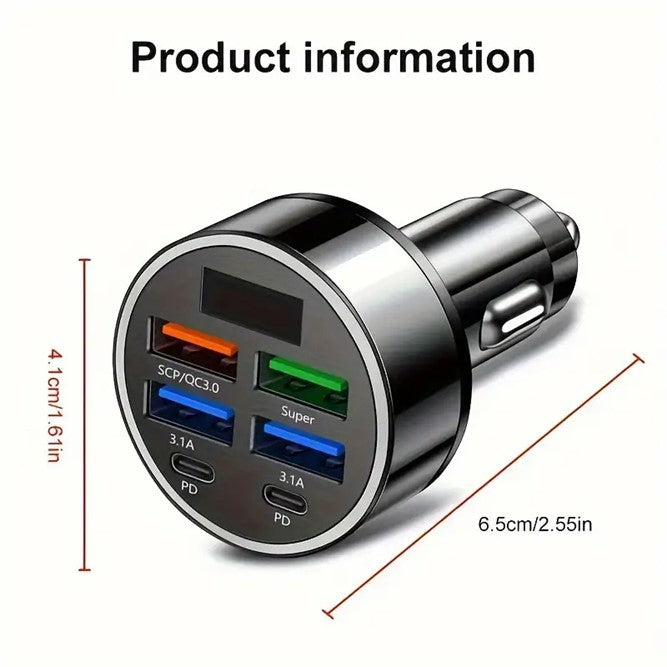 Baideluo Car Fast Charging USB + Type-c Car Charger