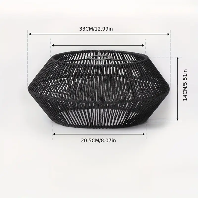 Boho-Chic Nordic Style Paper Rope Lampshade