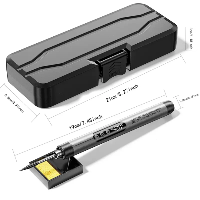 USB Rechargeable Soldering Iron Kit with Digital Display