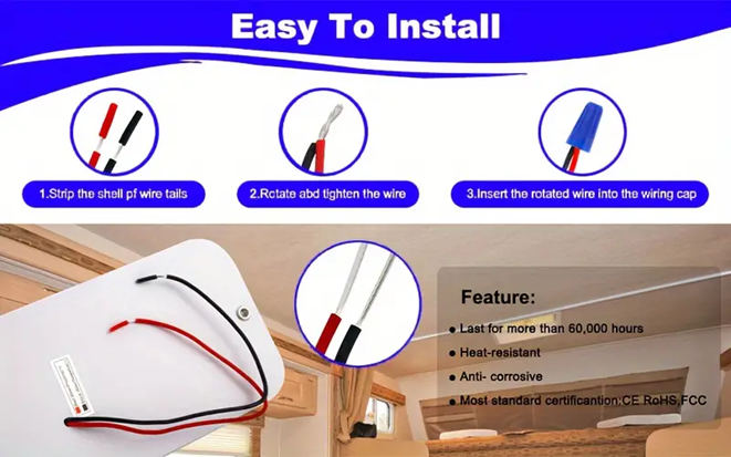 12V Dimmable Ceiling Interior Light