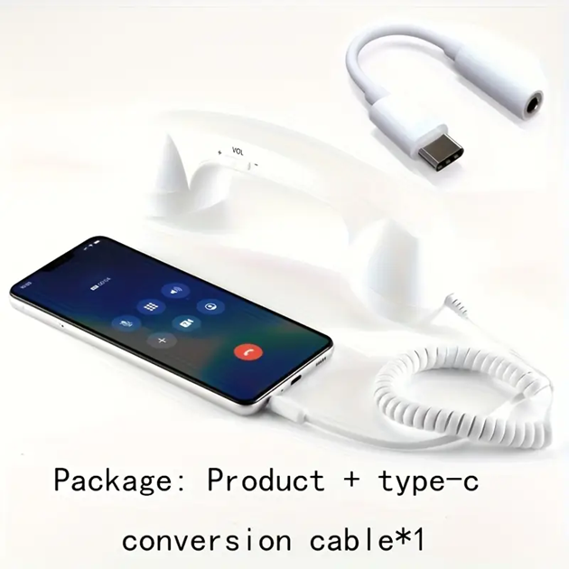 Corded phone handset