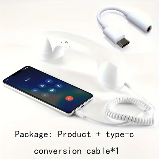 Corded phone handset