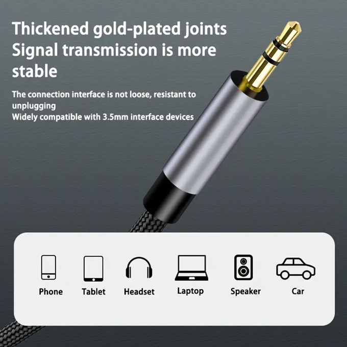 Type C To 3.5mm Aux Cable 2mtr