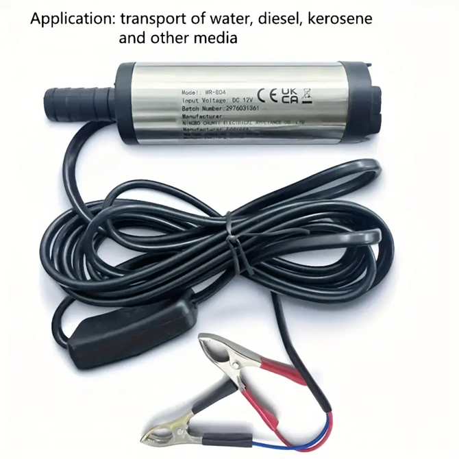 12V DC Submersible Portable Oil & Water Pump