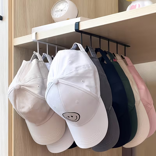 Wall-mounted hat storage rack