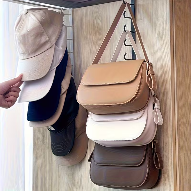 Wall-mounted hat storage rack