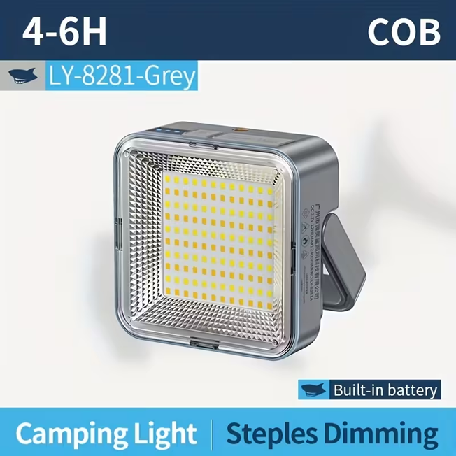 Smiling Shark Portable LED Camping Light with USB Power Bank