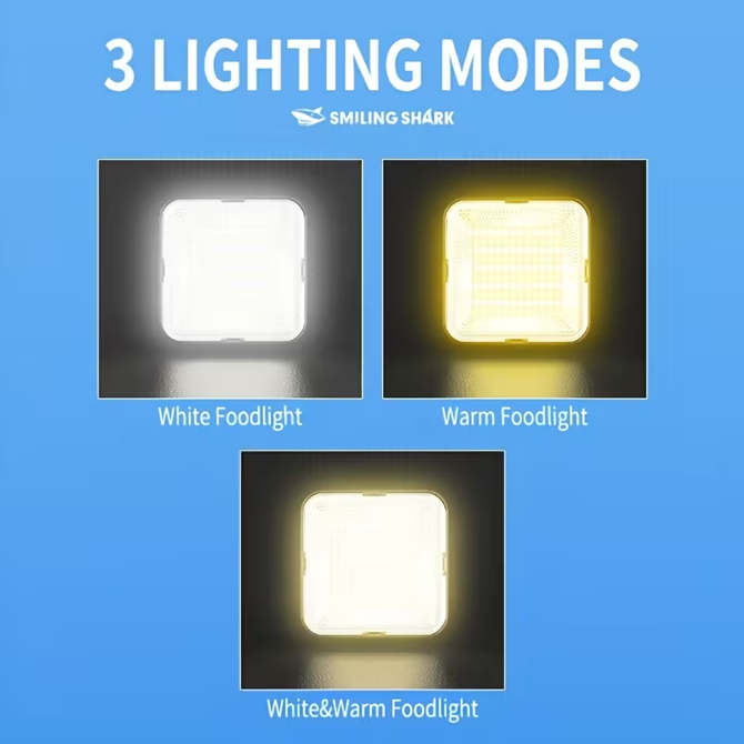 Smiling Shark Portable LED Camping Light with USB Power Bank