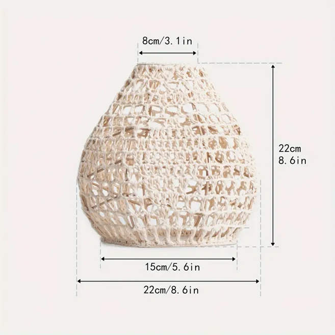 Bohemian Handwoven Pendant Light Shade
