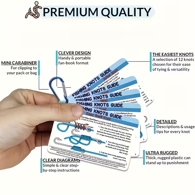 5 Fishing Knot Guide Cards