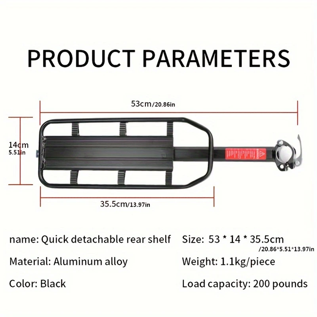 Aluminium Alloy Bike Rear Rack