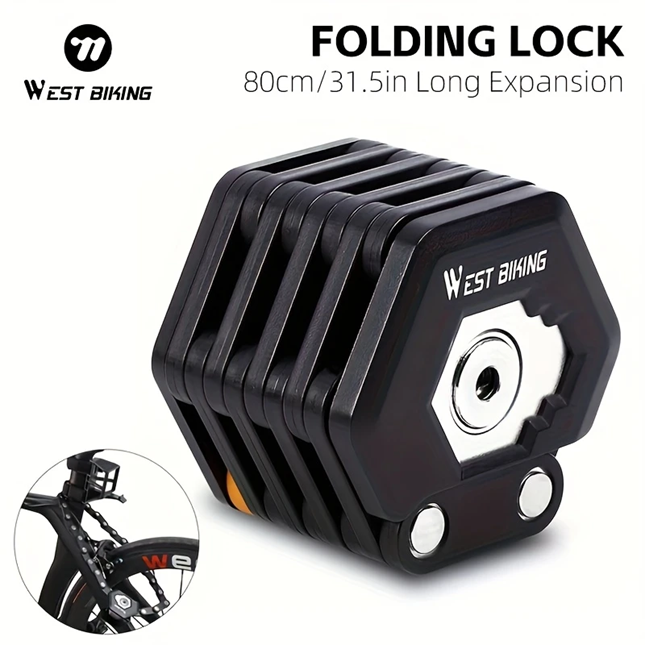WEST BIKING Hexagonal Foldable Bicycle Lock