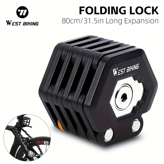WEST BIKING Hexagonal Foldable Bicycle Lock