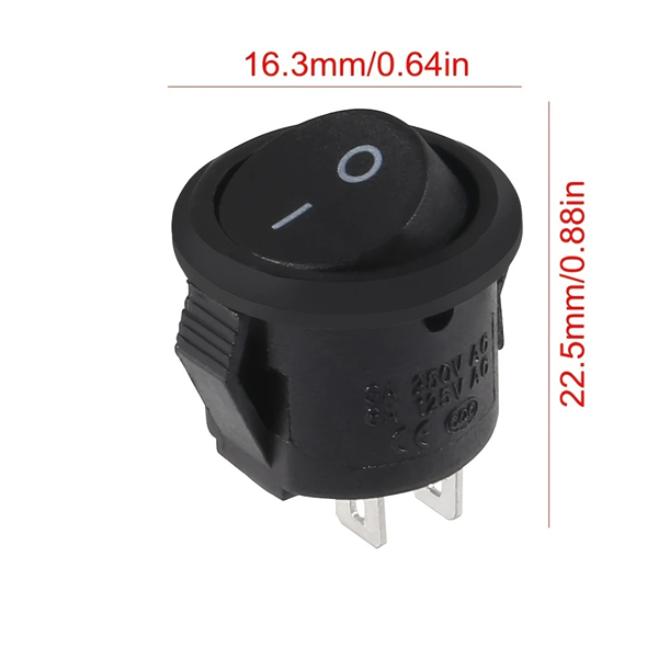 AOKIN 2pcs 2-Pin ON/OFF Switches
