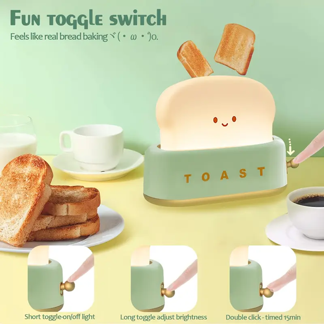 Toast-Shaped LED Desk Lamp