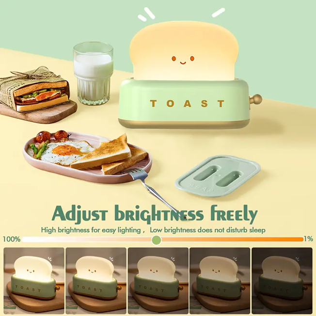 Toast-Shaped LED Desk Lamp