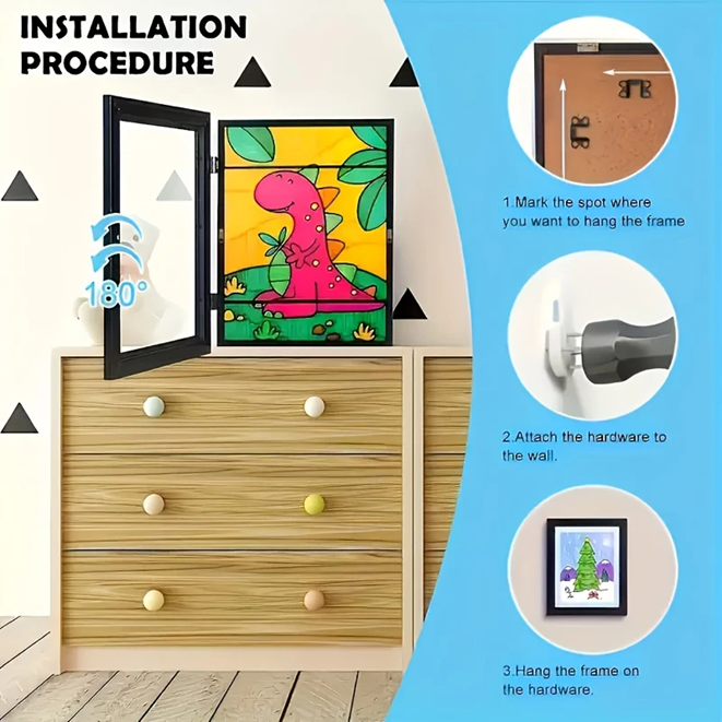 Wooden A4 Magnetic Art Frame