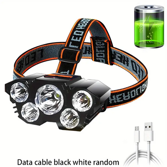 Rechargeable 5 LED Headlamp