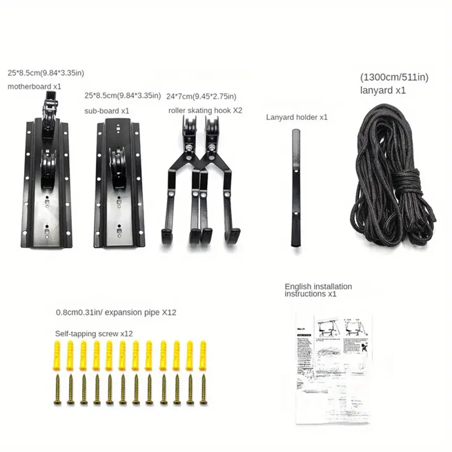 Heavy Duty Ceiling Mounted Mountain Bike / Kayak Lift,