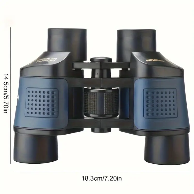 High-Powered Binoculars With BAK4 Prism Optics -  With Storage Bag