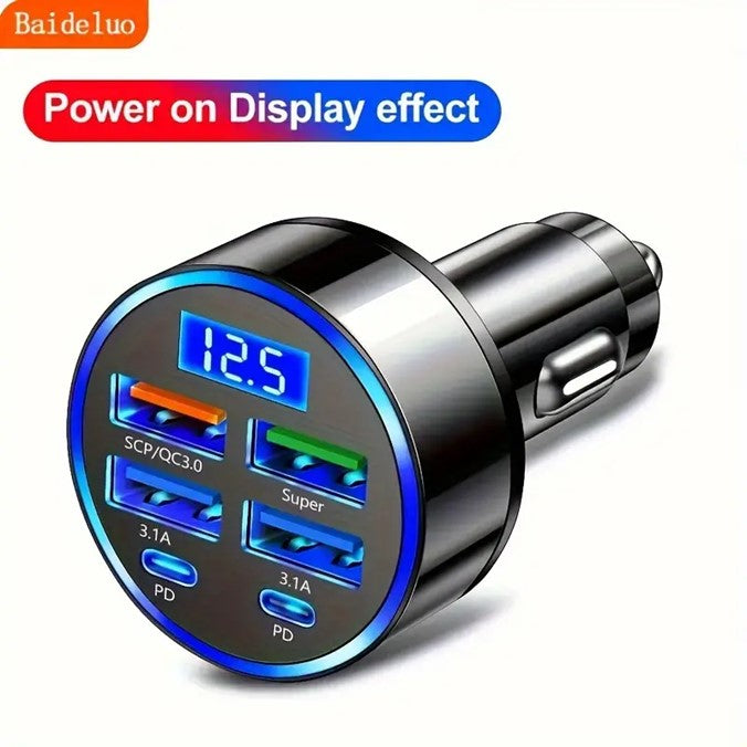Baideluo Car Fast Charging USB + Type-c Car Charger
