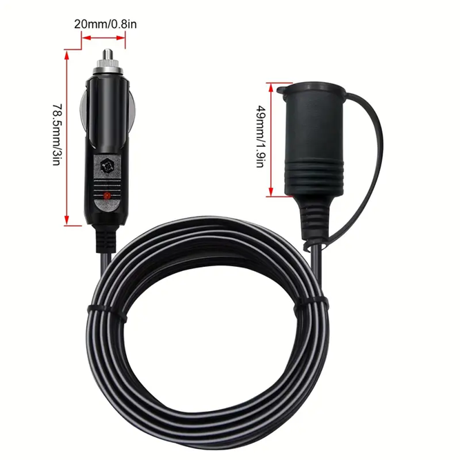 Car Lighter Extension Cable