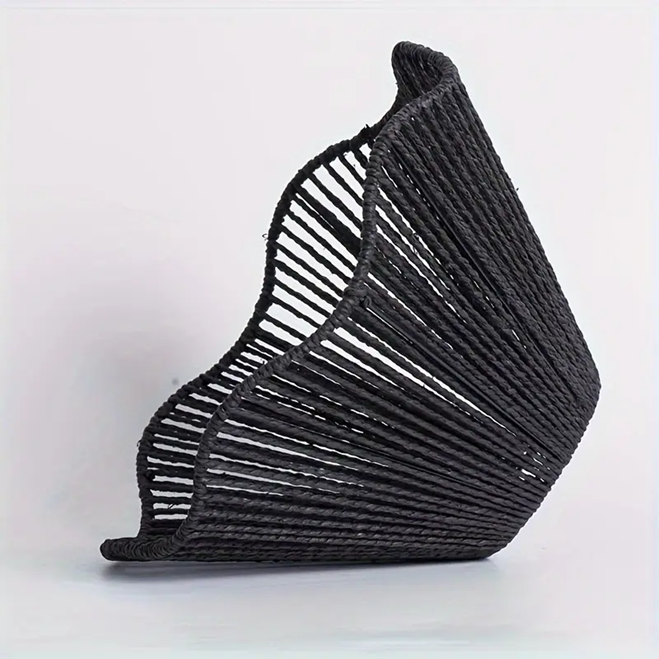 Art Deco Hand-Woven Linen Pendant Light Shade