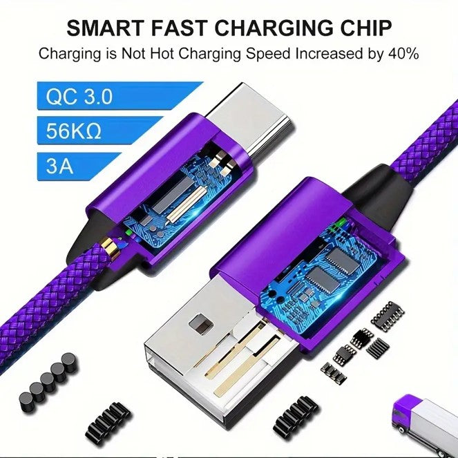 Nylon Braided USB-C Fast Charging Cable