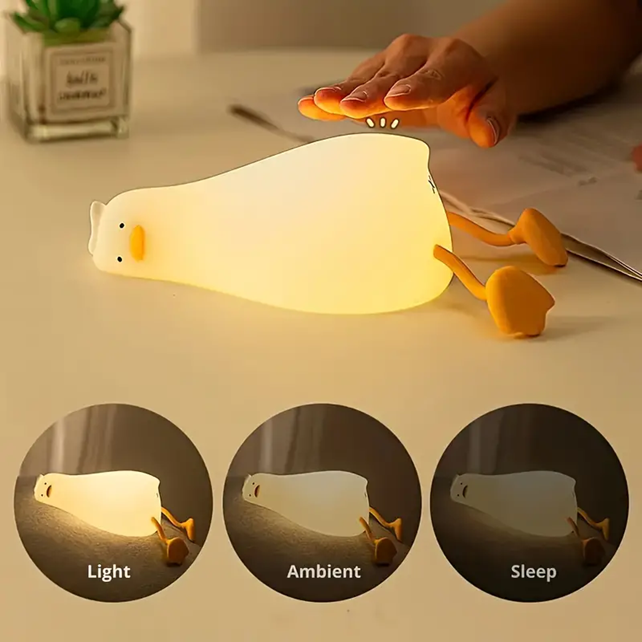 Cute Duckling Silicone Touch Night Light