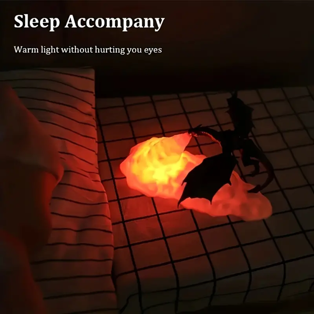 3D Fire Dragon Night Light
