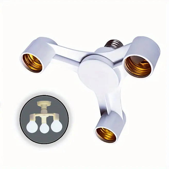 3-Way E27 Lamp Holder Splitter