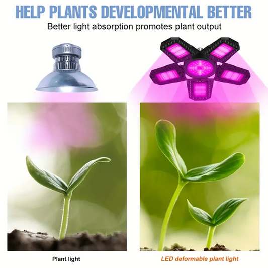 5 Adjustable Panels Foldable Full Spectrum Plants Grow Light