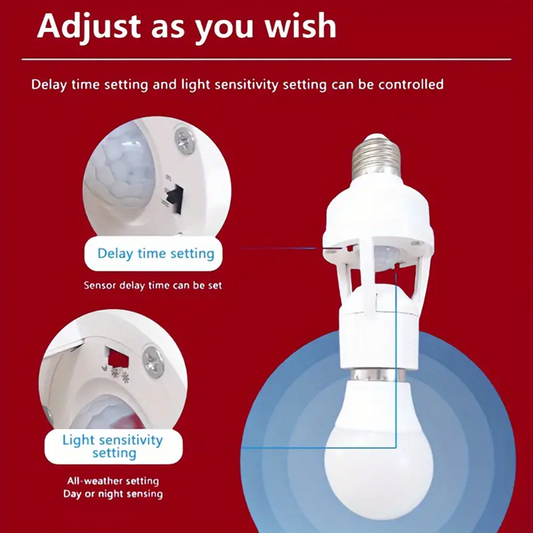 360° PIR Motion Sensor Light Socket