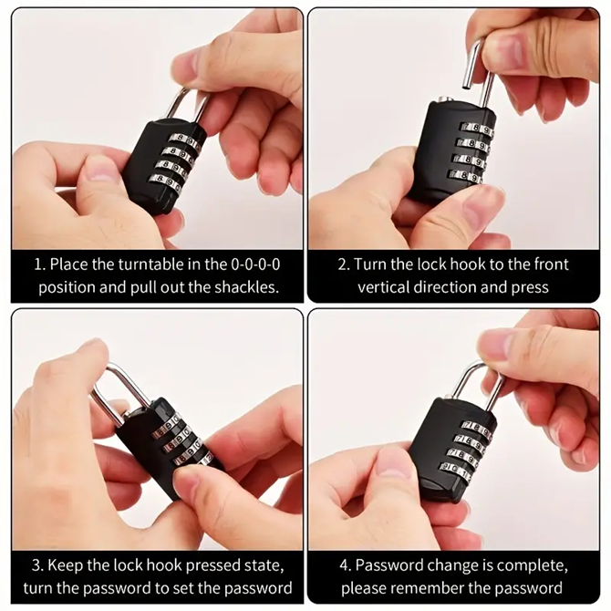 Heavy-Duty 4-Digit Combination Padlock