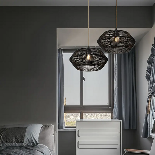 Boho-Chic Nordic Style Paper Rope Lampshade