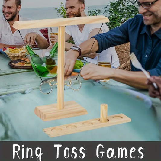Wooden Hook And Toss Ring Game Set