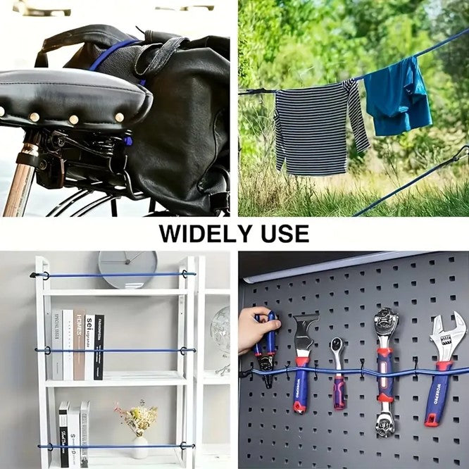 Heavy Duty Elastic With Aluminium Alloy Hooks, 2pc