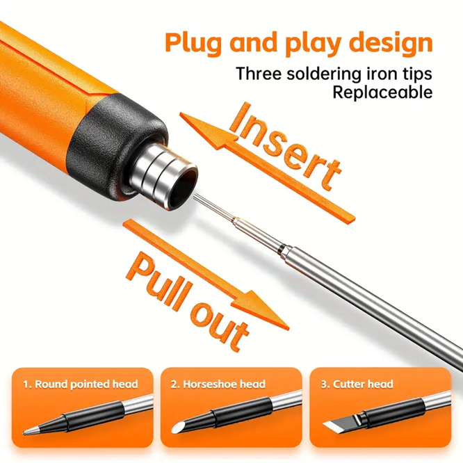 USB Rechargeable Soldering Iron Kit with Digital Display