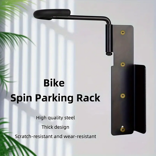 Heavy-Duty Iron Bike Wall Mount Rack with 360° Rotatable Hook