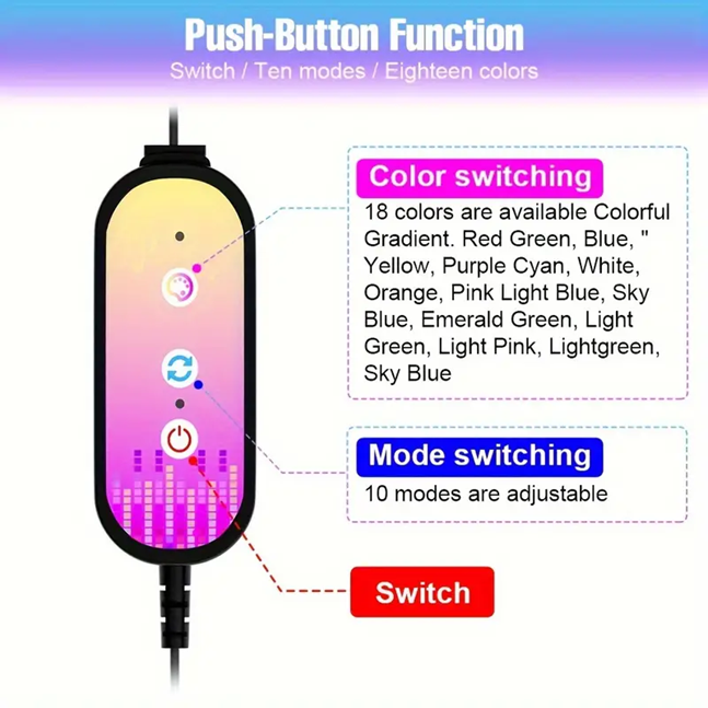RGB LED Sound-Activated Lights