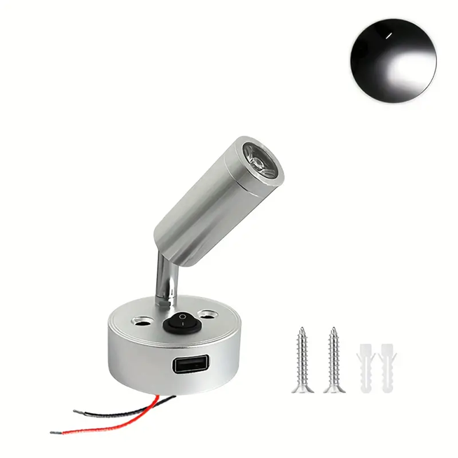 Bedside Reading LED Rotating Spotlight